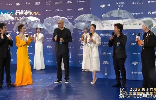 创意满分！黄渤红毯挂拼豆倪妮玩偶，弥补搭档缺席超暖心|一个男人和一个女人|北京国际电影节|管虎|梁静|versacecollection