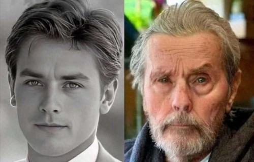 2010年，75岁阿兰德龙和45岁的巩俐同框，对比明显，岁月不败美人