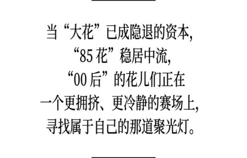 今天的 “00花”们，很难躺平