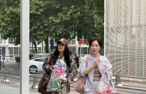 陈数与那英街头同框各有魅力，陈数优雅知性，那英随性自在！