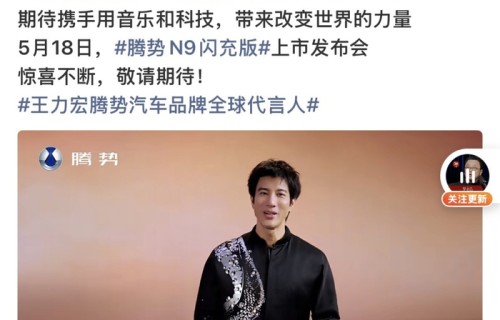 王力宏出任比亚迪旗下腾势汽车品牌全球代言人_新闻
