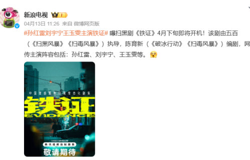 捧完张艺兴，再捧刘宇宁，孙红雷扫黑剧来袭，看到主创阵容：赢了