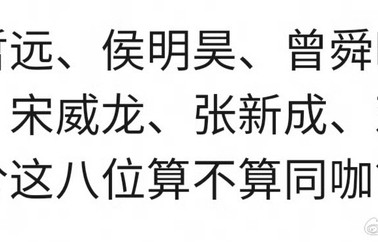 八位男星咖位引热议