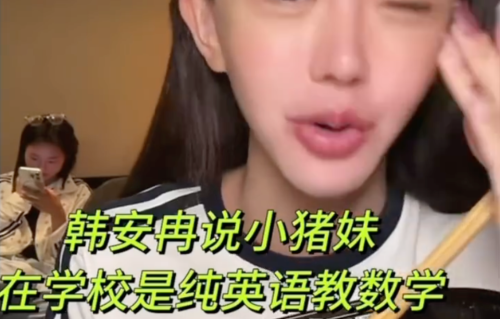 韩安冉自曝7岁“小猪妹”读国际学校，一年学费15万，全英文数学作业无法辅导