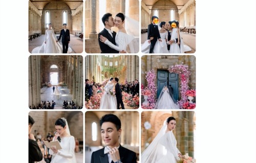 何猷君奚梦瑶晒婚礼照，霸气拥吻妻子儿女在旁，王嘉尔现身观礼一脸羡慕