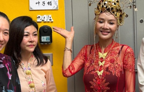 叶子楣出国庆祝60岁生日，姐姐随行罕露脸，姐妹街边合照长得很像