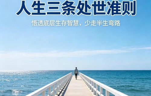 人生三条处世准则！悟透底层生存智慧，少走半生弯路