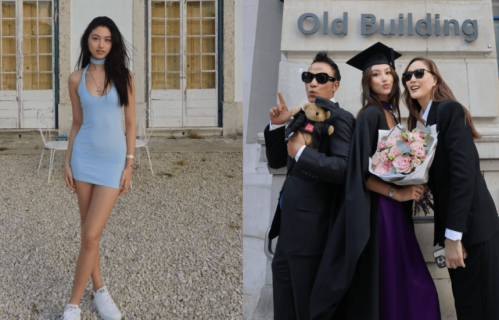 任达华21岁女儿伦敦政经一级荣誉毕业！自己设计毕业礼服，一家三口合影曝光