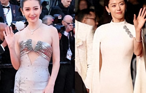 李冰冰重返戛纳红毯碾压全场，袁姗姗脸僵翻车，全智贤略显疲惫 