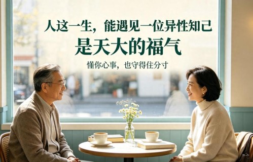 人这一生，能遇见一位异性知己，是天大的福气