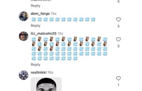 Drake粉丝用冰表情刷屏Kendrick Lamar评论区|奥布瑞·德雷克·格瑞汉|肯德里克·拉马尔|表情符号