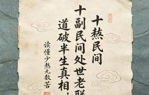 十副民间处世老联，道破半生真相，读懂少熬无数苦