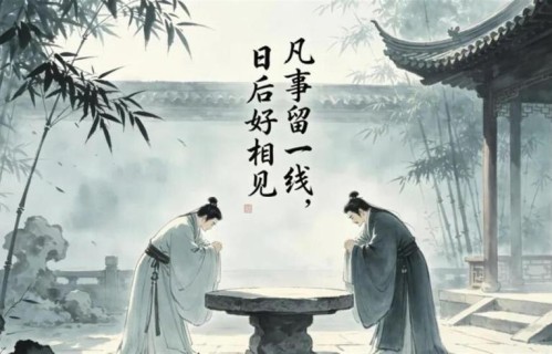 民间老话：凡事留一线，日后好相见