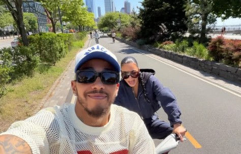 金卡戴珊晒与汉密尔顿骑车画面 两人恋爱后被拍到多个甜蜜瞬间|刘易斯·汉密尔顿|金·卡戴珊|金-卡戴珊|东京漂移|坎耶