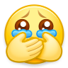 捂嘴哭